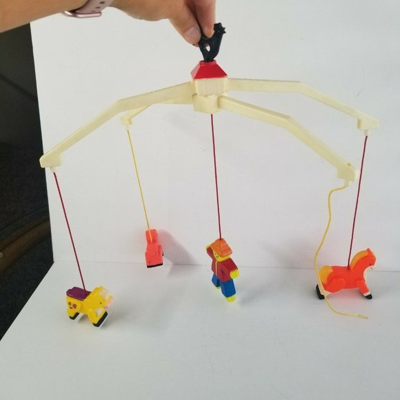 FisherPrice Toys Vintage Fisher Price Farm Animals Baby Crib Mobile Parts 973 Plastic Fp